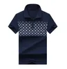 Ny Summer Ice Silk Cotton High-End Polo Shirt Men's Short Sleeve Business Fine Line Lapel T-Shirt Top