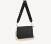 Luxury damskie męskie M57790 Coussin Crossbody Torby oryginalne designerskie torebki designerskie TOTE Portfel Messenger Square torebki dziewczyna wytłaczane paski łańcuchowe torba na ramię