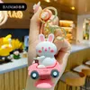 Dekorationer Anime Cute Animal Shaking Head Spring Toys Panel Dashboard Decoration PVC Car Ornament Doll Auto Interiör Tillbehör GIFT AA230407