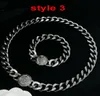 Style neutre chaîne épaisse Cuba couleur pistolet colliers ras du cou bracelet plaqué or 18 carats hommes bracelet femmes boucles d'oreilles ensembles hiphop rock punk bijoux de créateur HMS26 - 003