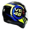 Casques Moto AGV casque intégral Crash K3 SV S Ride 46 noir/bleu/vert casque de Moto Moto WN-JVH2