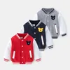 Coat 3 Colors Boys Jackets Outerwear Children Baseball Uniform Coats For Boy Clothes 2-6 Years Kids Sportswear Cartoon Jacket Coats 231108