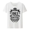 Men's T-Shirts Made In 1963 60years of Being Awesome Y2k T-shirts Birthday Gift Leisure Graphic Tshirts Short Sleeve Casual Street Fashion Cool 230408