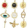 Charms Sun Evil Blue Eye For Jewelry Making Supplies Cute Bee Dijes Gold Color Diy Earrings Bracelet Necklace Excellent Quality