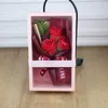 Creative mydle Rose Flower Pudełko na Walentynki Świąteczne pudełka na prezenty Craft Roses sztuczne dekoracyjne kwiaty bukiet