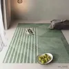 Halılar Yeşil Kristal Kadife Oturma Odası Halı Halı Modern Basit Kanepe Yatak Odası Geniş Alan Emici Slip Olmayan Mat