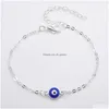 Sandálias descalças 2021 Bohemian Beads Tornozeleira Pulseira para Mulheres Perna Corrente Azul Evil Eye Pingente Verão Praia Pé Jóias Dro Dhgarden Dh3ap