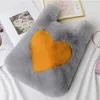 Borse da sera di lusso in pelliccia sintetica da donna con manico ad anello a tracolla in morbido peluche da donna, pochette invernale, borsa a mano piccola, modello amore