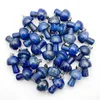 Pendentif Colliers Mode Bonne Qualité Pierre Naturelle Lapis Lazuli Champignon Pour La Fabrication De Bijoux Collier Charme Accessoires 24 PC Shippng Gratuit