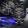Montres pour femmes Montres de luxe pour hommes montres de voiture de Sport 3D Sport jante moyeu roue montre-bracelet voiture Quartz montres pour hommes Creative Relogio Masculino 231107