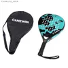 Tennis Rackets 2021 New Professional Carbon Fiber Padel Tennis Racket Soft Face Padd Tennis Racquet with Bag Cover Q231109