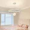 Kroonluchters Modern Led kroonluchter licht luxe woonkamer koplamp Noordse creatieve ring slaapkamer studie huis indoor verlichtingslamp