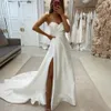 2024 Nowa suknia ślubna One ramię plisowana boku Satin A-Line Formal Suknie księżniczki Vestidos de novia