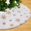 Decorazioni natalizie 38CM Gonna albero Fiocchi di neve bianchi Pelliccia sintetica Peluche Alberi di Natale Copertura base Ornamenti Anno Navidad Decorazioni per feste Tappeto