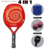 Raquettes de tennis Camewin – raquette de Tennis de plage professionnelle entièrement en carbone, 4 en 1, avec visage en EVA souple, avec sac, équipement unisexe, Q231109
