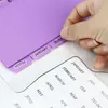 Pcs Purple A6 Loose-leaf Divider And Baffle PP Transparent Matte Universal Notebook Accessorie Bag