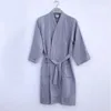 Женская одежда для сна, хлопковые халаты, двухэтажное марлевое клетчатое кимоно, ночная рубашка, свободный домашний халат, мягкая женская пижама
