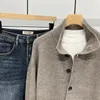 Maglioni da uomo lavorati a maglia per uomo Cardigan Plain Man Clothes Giacca con colletto Cappotto in tinta unita 2023 Tendenza Moda coreana X S