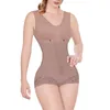 Women's Shapers Women's sleeveless compression shaping set sleeveless column high waist Fajas abdominal control 230408