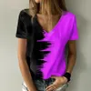 Kobiety Tshirt Ultrafine Abstract 3D Printing Tshirt Summer Fashion Podstawowa luźna bluza 230408