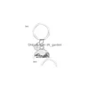 Charms DIY Letter Keychain Love Key Rings Moda 26 Alfabeto Inicial Sier Plated PL Hook Funny Valentines Dia dos Namorados Dhikh