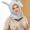 Mützen Beanie/Totenkopfkappen Ohren Plüschmütze Damen Winter Lätzchen einteilige koreanische Mode Halsabdeckung mit warmem und Gehörschutz