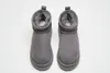 Winter 4.5cm Women's Classic Super Mini Boot Warm Australian Fur Thick sole Rubber Sole Snow Boots