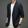 Men's Suits Summer Ultra-Thin Breathable High Elastic Lightweight Ice Silk Sun Protection Casual Suit Jacket Men-PG