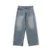 23SS Neue Mode High Street Polar Stil Hip Hop Baumwolle Hosen Jeans Lose Atmungsaktive Brief Muster Männer und Frauen y2k5