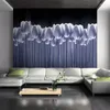 壁紙卸売フラワーチューリップポー壁画テレビ背景壁紙3D壁の壁画papel de pared