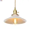 Pendant Lamps IWHD Nordic White Glass Lights Fixtures Switch Bar Cafe Dinning Living Room Light Japan Copper Lamp Hanglamp LED