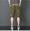 Shorts pour hommes été longue longueur Cargo Shorts hommes salopette coton multi-poches pantalon culotte tactique militaire Shorts grande taille 5XL 230503