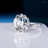 Cluster ringen 12 mm 13 mm 14 mm parel of ronde kralen semi mount ring 925 sterling zilveren vrouwen verloving bruiloft setting