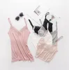 Camisoles Tanks 1 piece of 50% silk 50% adhesive V-neck lace Camisol top vest pajama Italian pasta strap M-2XL T005 230408