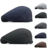 Bérets vieux homme Sboy casquettes béret casquette plate le serveur pilote rétro avant solide Style britannique décontracté hommes femmes doux