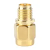 50 pçs/lote para cabo coaxial rf banhado a ouro cor rp sma fêmea jack para sma macho plug em linha reta mini jack plug fio conector adaptador msxvt