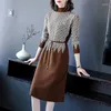 Casual Dresses Sophisticated Women's Knitted Dress Long Sleeve Fall Winter Elegant Chic Women Clothing 2023 Arrival Luxury Vestidos