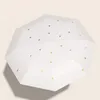 Umbrellas Five Folding Pocket Umbrella Women Cute Lightweight Uv Blocking Sunny Rainy Mini Parasol Guarda Sol Rain Gear