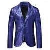 Men's Suits Print Long Sleeve Single-Breasted Blazer - Trendy Fashion Suit With Unique Design