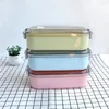 Dinnerware Sets Simple Portable Fashion Creative Lunch Box Korean Plastic Containers Microwavable Kitchen Accessories