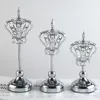 Home Decor Crown Crystal Candle Holders for wedding party decorations