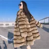 Cappotto da donna in pelliccia sintetica moda lontra coniglio per donna 100 vera giacca in pelle Rex naturale inverno caldo tendenza abbigliamento per ragazze 231108