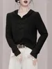 Chandails pour femmes tricotés pull à capuche boutons de conception de niche pull à manches longues couleur unie polyvalent 2023 mode femme 15KB4864