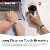 totwoo Candy Long Distance Touch Love Bracelet-Colorful Band Bracelet, Vibration & Light up for Love Couples Bracelet