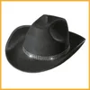 Berets AvoDovA-Cowboy Hat Womens Mens Vintage Felt Wide Rim Western Cowboy Costume Matching Teen Adult Dress Up Party Game Accessory