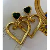 Backs Ohrringe Europa und die Vereinigten Staaten Mitte Vintage Green Glass Love Ohrclip