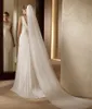 Bridal Veil Long White/Ivory Simple Plain Wedding Veil With Comb Cathedral Veil for Bride velo de novia Cheap Accessories 300cm