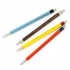 1PCSハイタイドペンコウッドメカニカルペンシル2.0mmレトロ色のシャープナーとスケッチオフィススクールアート用品を描くためのシャープナー