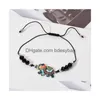 Charme Pulseiras 12 Pçs / Set Moda Esmalte Fatima Mão Ajustável Pulseiras Mulheres Homens Evil Eye Cristal Beads Amizade Pulseira Encantos Dhum3