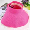 Berets Sun Straw Hat Womens Visor Chapéus Shade Hollow Cup Wide Brim Floppy Women's Visors